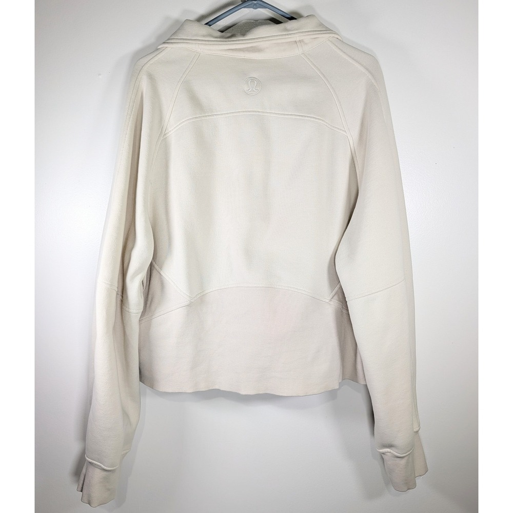 Lululemon Auburn Tigers Scuba Oversized Half-Zip Hoodie Cream XL/XXL LW3HW0S - Picture 2 of 6